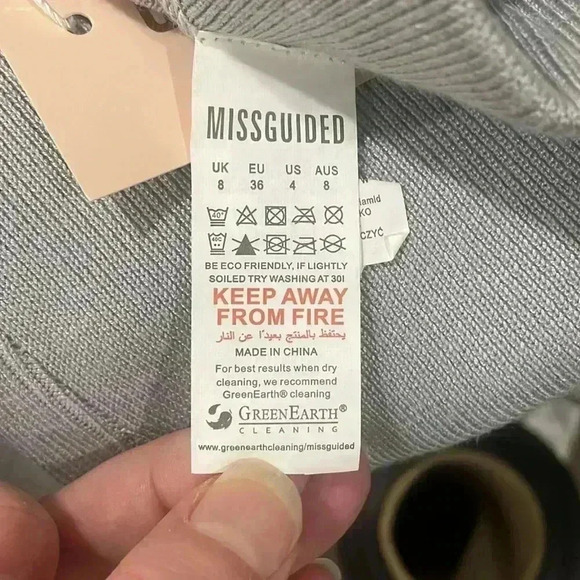 NWT Missguided Sz 4 knitted wide leg pant - Picture 4 of 5